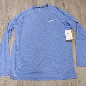 Nike Men's Blue Long Sleeve Shirt